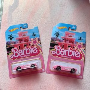 💕 Barbie Movie Corvette Hot Wheels 1956 set of 2 brand new💕